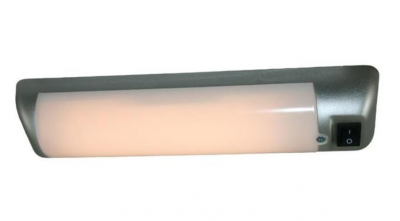 Soft LED opbouwlamp silversand 12V, met schakelaar