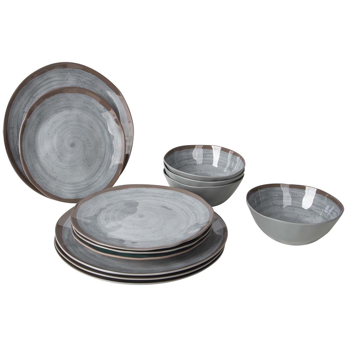 BC Servies Halo 12dlg melam grijs BC Servies Halo 12dlg melam grijs