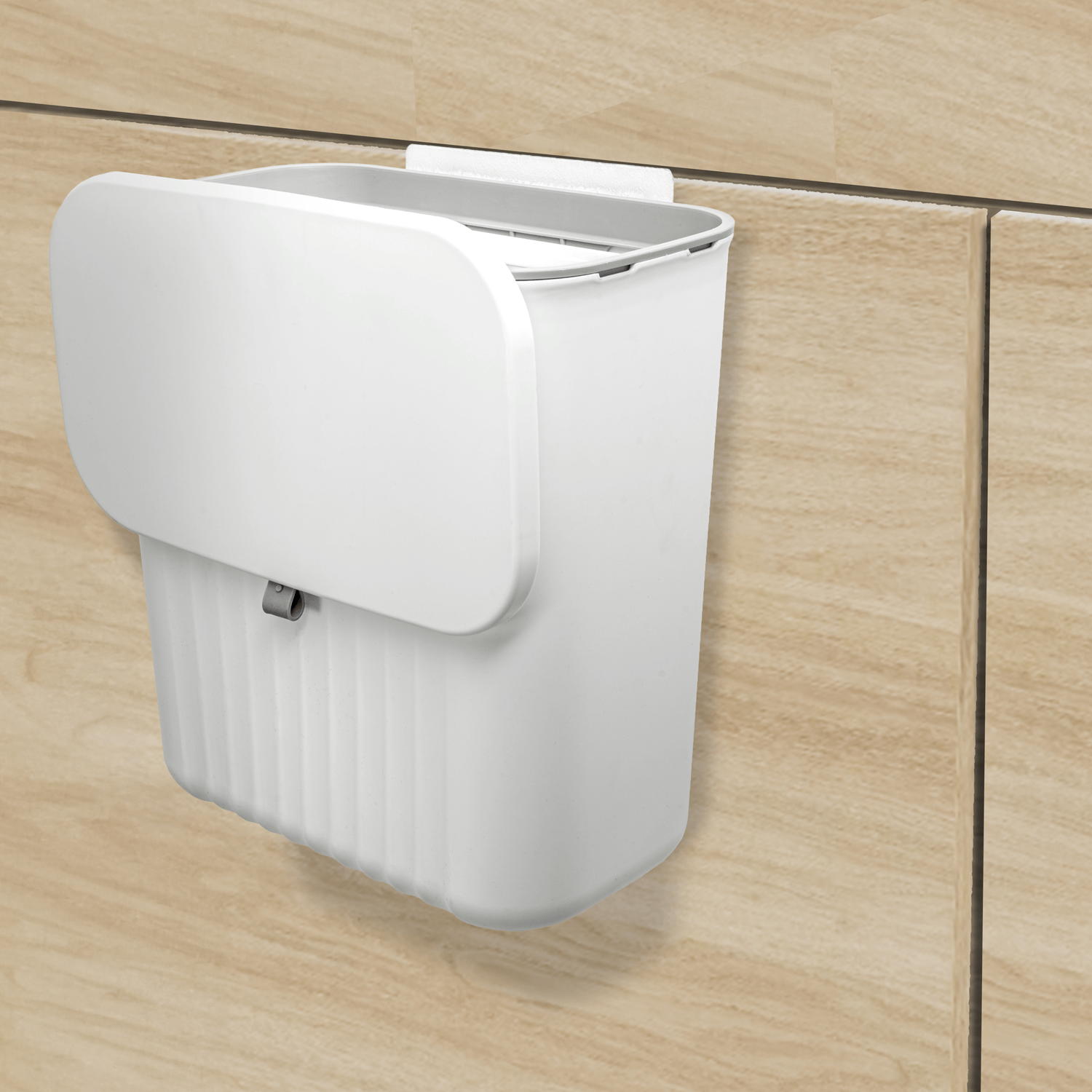 Brescia afvalbak met wegklap deksel Brescia afvalbak met wegklap deksel