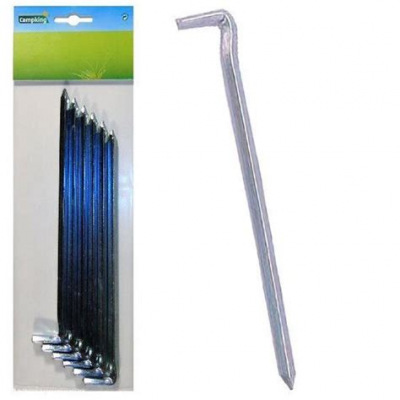 Campking grondpen vierkant 16 cm 5 mm 6 st