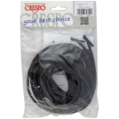 Crespo - Elastiek - Relaxstoelen - 2x Kort - 2x Lang - Zwart