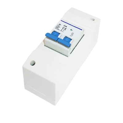 Installatiekast 2-module + dbp zekering 10Amp.