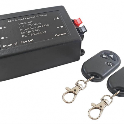Led-dimmer 8A +2x afstandsbediening +1 ontvanger - verpakt