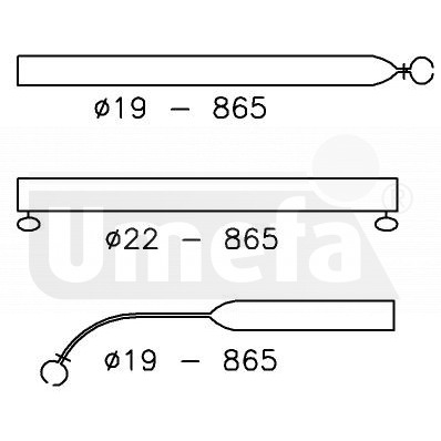 zak voortentspanstok 22/19 mm.165-255 cm:zilv
