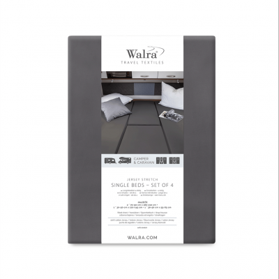 Walra Jersey hoeslaken (4-delig) antracite