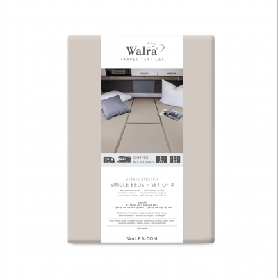 Walra Jersey hoeslaken (4-delig) sand