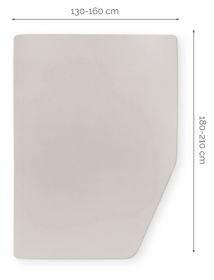 Walra Jersey hoeslaken (Frans bed rechts) zand Walra Jersey hoeslaken (Frans bed rechts) zand