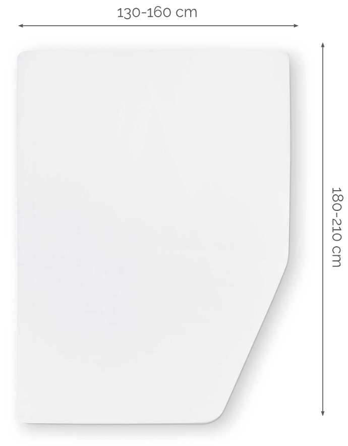 Walra Molton matrasbeschermer (Frans bed rechts) wit Walra Molton matrasbeschermer (Frans bed rechts) wit